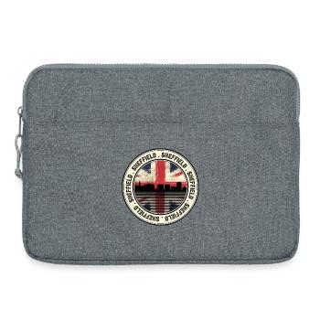 Sheffield Skyline Union Flag - Laptop bag 15" - heather grey - Front