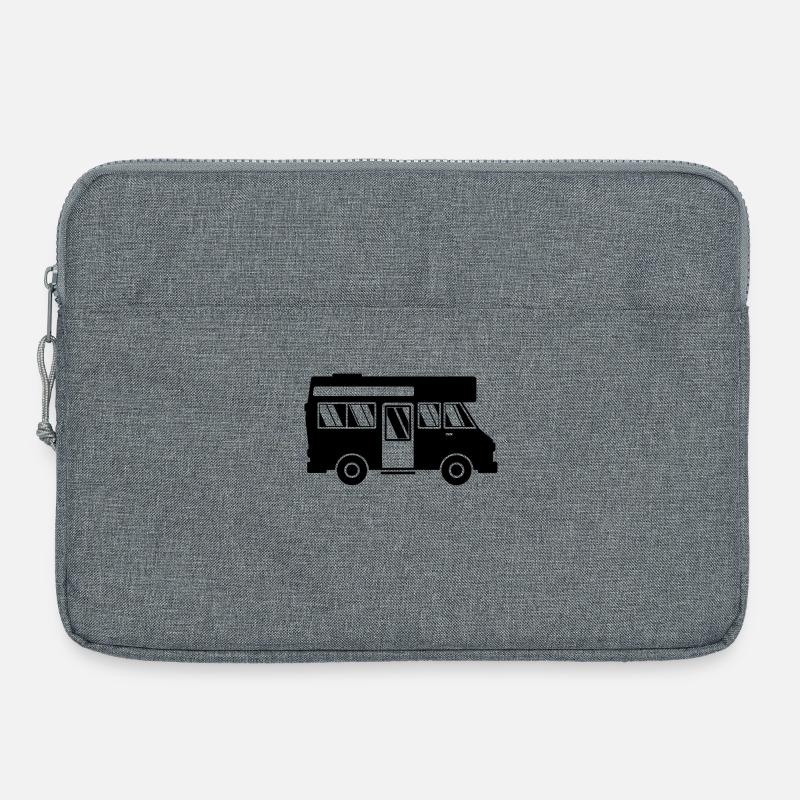 Camper Camping Wohnmobil Wanderer Campingplatz - Laptoptasche 15" - Grau meliert