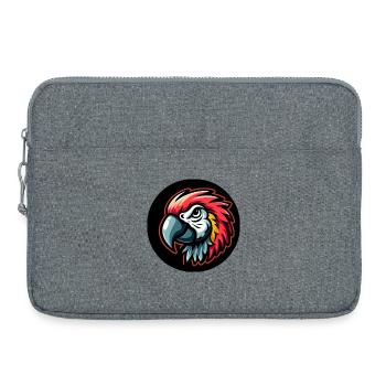 Perroquet Tête De Bande Dessinée Coloré - Sacoche pour ordinateur portable 15 pouces - gris chiné - Devant