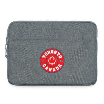 Toronto Kanada Rundemblem Ahornblatt - Laptoptasche 15" - Grau meliert - Vorne