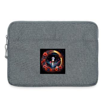Jolie fée au clair de lune. - Sacoche pour ordinateur portable 15 pouces - gris chiné - Devant
