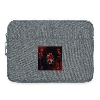 Merveilleux dragon chinois - Sacoche pour ordinateur portable 15 pouces - gris chiné - Devant