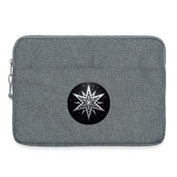 Étoile blanc gris pliage Art - Sacoche pour ordinateur portable 15 pouces - gris chiné - Devant