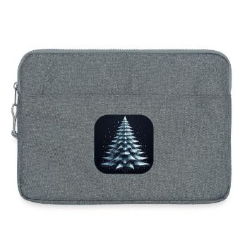 Arbre de Noël Sapin Polygones Vert - Sacoche pour ordinateur portable 15 pouces - gris chiné - Devant