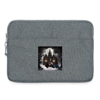In einer furchterregenden, dunklen Nacht - Laptoptasche 15" - Grau meliert - Vorne