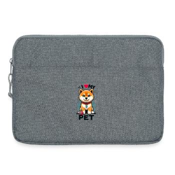I love my pet - Laptop bag 15" - heather grey - Front