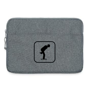 Symbole sportif de pétanque - Sacoche pour ordinateur portable 15 pouces - gris chiné - Devant