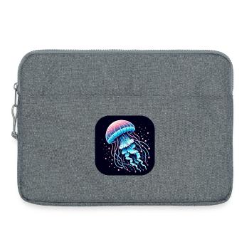 Méduse de dessin animé - Sacoche pour ordinateur portable 15 pouces - gris chiné - Devant