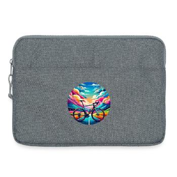 Rennrad in märchenhaften Farben - Laptoptasche 15" - Grau meliert - Vorne