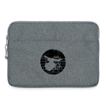 Schlagzeug Zeichnung - Laptoptasche 15" - Grau meliert - Vorne