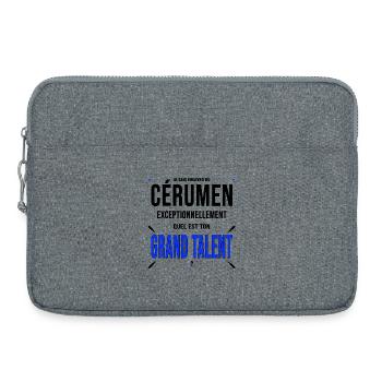 Otologiste oreilles cérumen cadeau drôle - Sacoche pour ordinateur portable 15 pouces - gris chiné - Devant