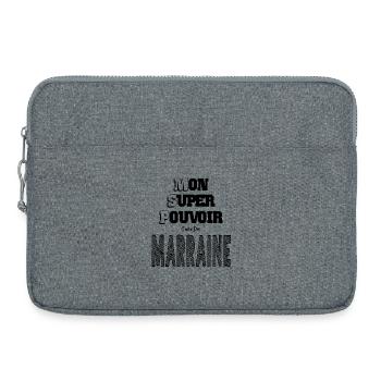 Mon Super Pouvoir Etre Marraine - Sacoche pour ordinateur portable 15 pouces - gris chiné - Devant