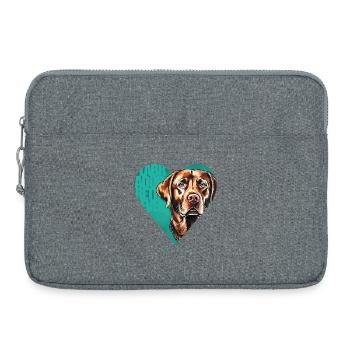 Labrador Retriever Portrait - Laptoptasche 15" - Grau meliert - Vorne