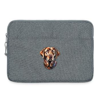 Labrador Retriever Portrait - Laptoptasche 15" - Grau meliert - Vorne