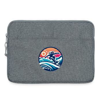 Expression Graphique d'un Snowboarder - Sacoche pour ordinateur portable 15 pouces - gris chiné - Devant