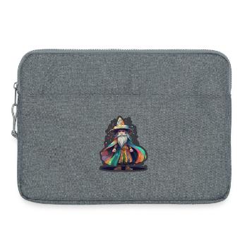 Farbenfroher Kleiner Magier Zaubern Fantasy Shirt - Laptoptasche 15" - Grau meliert - Vorne