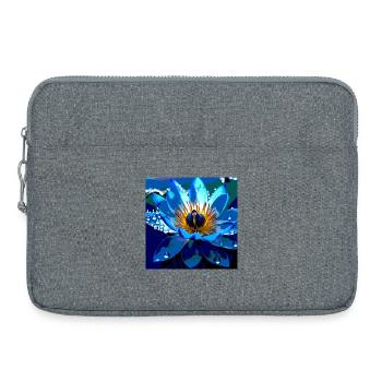 le Lotus Bleu - Sacoche pour ordinateur portable 15 pouces - gris chiné - Devant