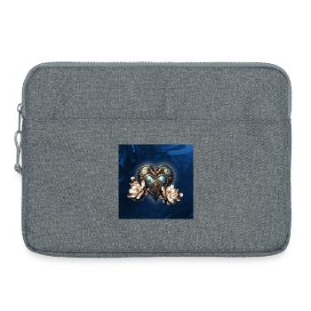 Wunderbares Steampunk-Herz - Laptoptasche 15" - Grau meliert - Vorne