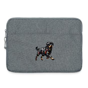 Design de chien Rottweiler Allemagne - Sacoche pour ordinateur portable 15 pouces - gris chiné - Devant