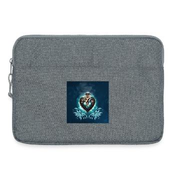 Wunderschönes und elegantes Steampunk-Herz. - Laptoptasche 15" - Grau meliert - Vorne