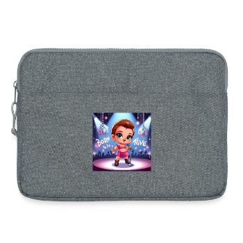 Geboren, um lebendig zu sein - Laptoptasche 15" - Grau meliert - Vorne
