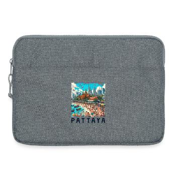 Pattaya Thailand Strand Design - Laptoptasche 15" - Grau meliert - Vorne