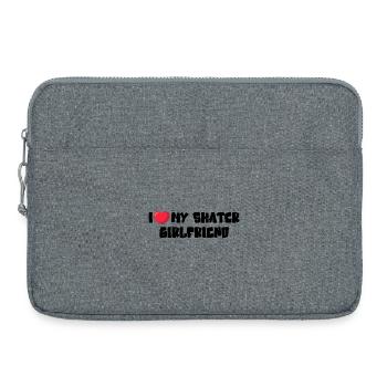 I Love My Skater Girlfriend - Laptop bag 15" - heather grey - Front