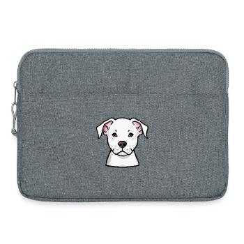 Illustration de chien mignon pour les vêtements - Sacoche pour ordinateur portable 15 pouces - gris chiné - Devant