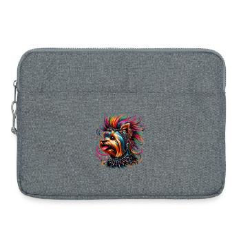Yorkshire Terrier Punk - Laptop bag 15" - heather grey - Front