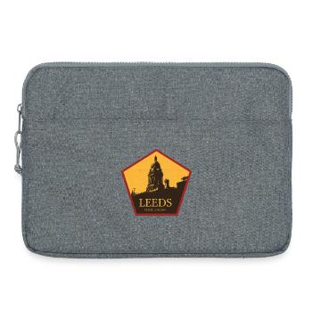 Leeds Clock Tower Silhouette - Laptop bag 15" - heather grey - Front