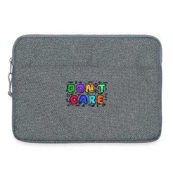 Ist Mir Wurscht Statement Egal Gleichgültig - Laptoptasche 15" - Grau meliert - Vorne