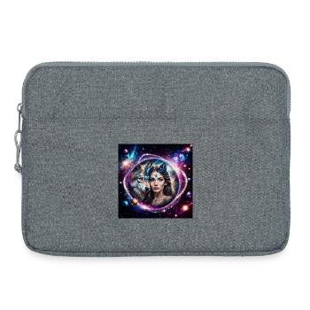 Le pouvoir du loup mystique - Sacoche pour ordinateur portable 15 pouces - gris chiné - Devant