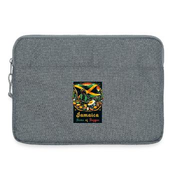 La Jamaïque, berceau du reggae - Sacoche pour ordinateur portable 15 pouces - gris chiné - Devant
