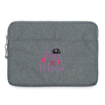 Yoga ist Magie - Laptoptasche 15" - Grau meliert - Vorne