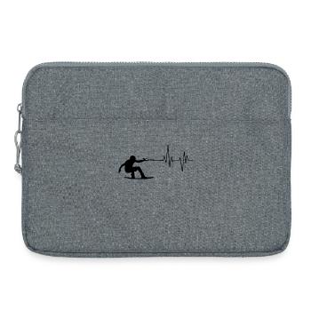 Sports nautiques Wakesurf Planche de surf Stunt Wakeboard - Sacoche pour ordinateur portable 15 pouces - gris chiné - Devant