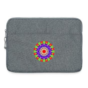 Kaleidoscope Mandala Color Rush - Laptop bag 15" - heather grey - Front
