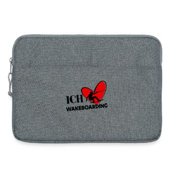 Wakeboard Surf Kitesurfer Déclaration Coeur Stunt - Sacoche pour ordinateur portable 15 pouces - gris chiné - Devant