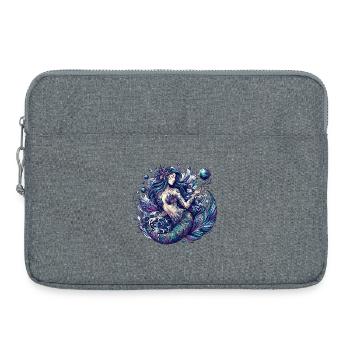 Meerjungfrau Nixe Wasserfrau Geschenk - Laptoptasche 15" - Grau meliert - Vorne