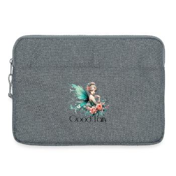 Cadeau de fée marraine - Sacoche pour ordinateur portable 15 pouces - gris chiné - Devant