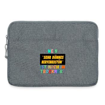 LUSTIGE KARNEVALSSPRÜCHE NERVENKOSTÜM - Laptoptasche 15" - Grau meliert - Vorne