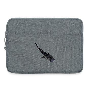 Whale Shark Glowing Silhouette - Laptop bag 15" - heather grey - Front