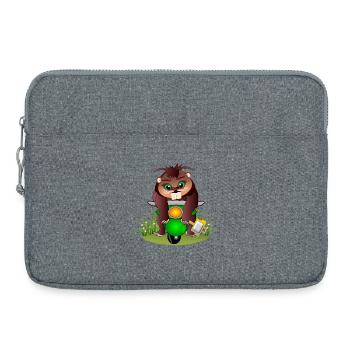 BIBER CARTOON - ELEKTROSTROM ZWEIRAD - Mobilität - Laptoptasche 15" - Grau meliert - Vorne
