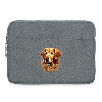 Golden Retriever Golden Mom Dog Gift - Laptop bag 15" - heather grey - Front