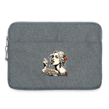Pelmeni schöne blonde Frau isst Geschenk - Laptoptasche 15" - Grau meliert - Vorne