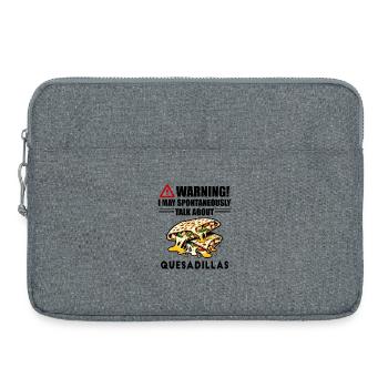 Attention : je parle spontanément de quesadillas - Sacoche pour ordinateur portable 15 pouces - gris chiné - Devant