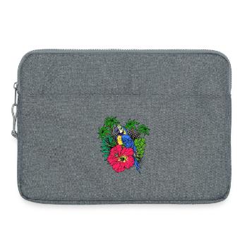 Amoureux Des Oiseaux, Perroquet, Amoureux Des Animaux, Animal De Compagnie, Zoo - Sacoche pour ordinateur portable 15 pouces - gris chiné - Devant