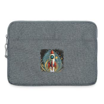 Fusée au design élégant - Sacoche pour ordinateur portable 15 pouces - gris chiné - Devant