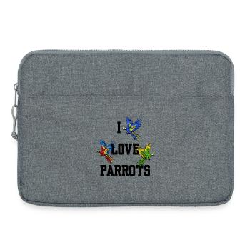 Papagei Zootiere Dschungel Vögel Statement Afrika - Laptoptasche 15" - Grau meliert - Vorne