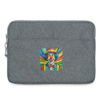 clown drôle dans un style comique - Sacoche pour ordinateur portable 15 pouces - gris chiné - Devant