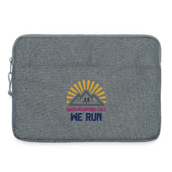 Trail Runners - When Mountains Call - We Run - Laptop bag 15" - heather grey - Front